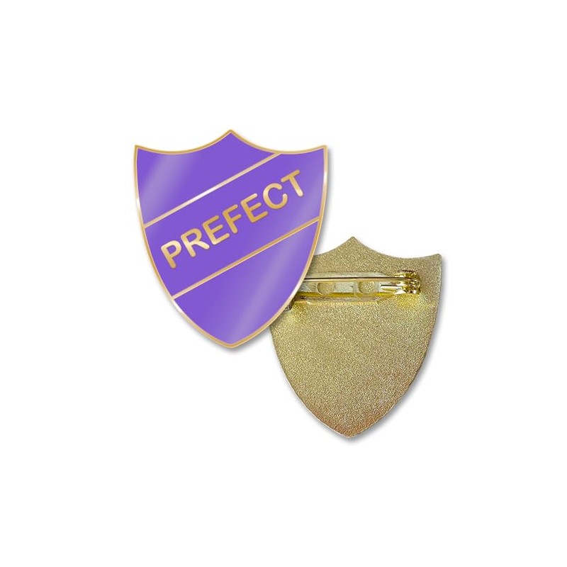 Prefect Shield School Badge - Enamel and Brass - Safety