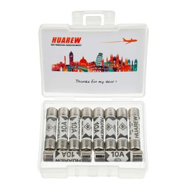 HUAREW 10A Fused Mains Plug With Cord Grip For UK Fuses Black (Pack of 1 pcs ）