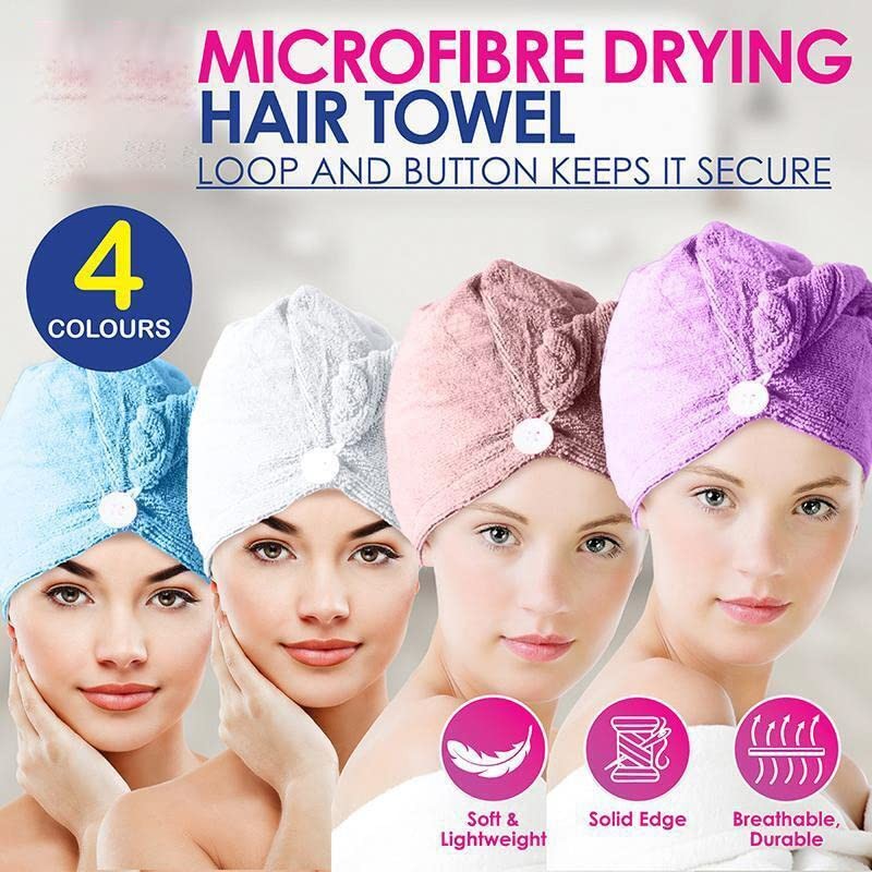 Microfiber Drying Hair Towel Twist and Dry Towel - Pink