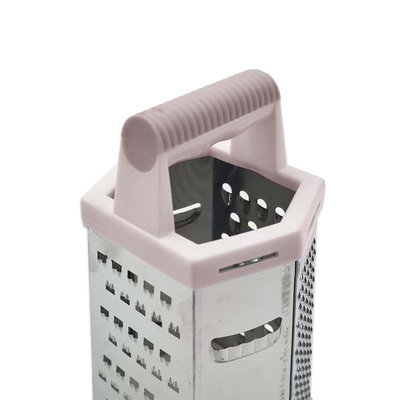 Six Sided Food Grater with Handle – Multi-Surface Metal Grater