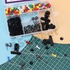 Swpeet 310Pcs Black Push Pins Set, Including Thumb Tacks, Push