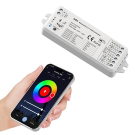 icever 5in1 WB5 LED Controller Bluetooth Control 2.4GHz Dimmable CCT RGB RGBW RGBCCT COB LED Strips - Compatible with Tuya App Echo Alexa Google Home Voice Control