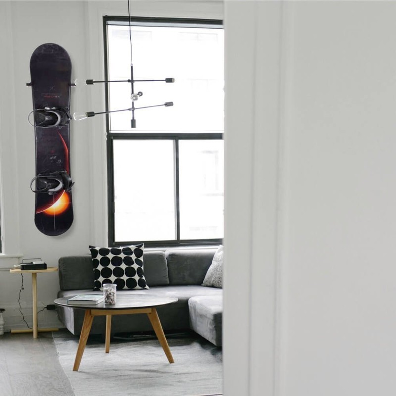 Snowboard wandhalterung (100% Stahl) (schwarz)