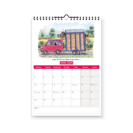 Horses & Ponies Humour Cartoon Funny 2025 Yearly Wall Hanging Calendar - Cartoons by Armand Foster