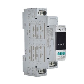 CNAODUN Cyclic Time Delay Relay Digital Display Dual Outputs HYCRT8S-J2 AC/DC 24-240V Button Adjustment Cycle Time Relay DIN Rail Mount Type