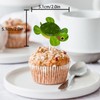 18pcs Green Glitter Dessert Cupcake Pick for Ocean Sea Turtle