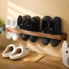 Wenqik 2 Pcs Wall Mounted Shoe Rack 30 Inch Rustic
