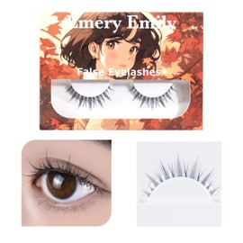Emery Emily Girls Eye Lashes (01 Natural) 2 Pairs False Eyelashes, Eye Lashes, Fluffy Eyelashes, Makeup