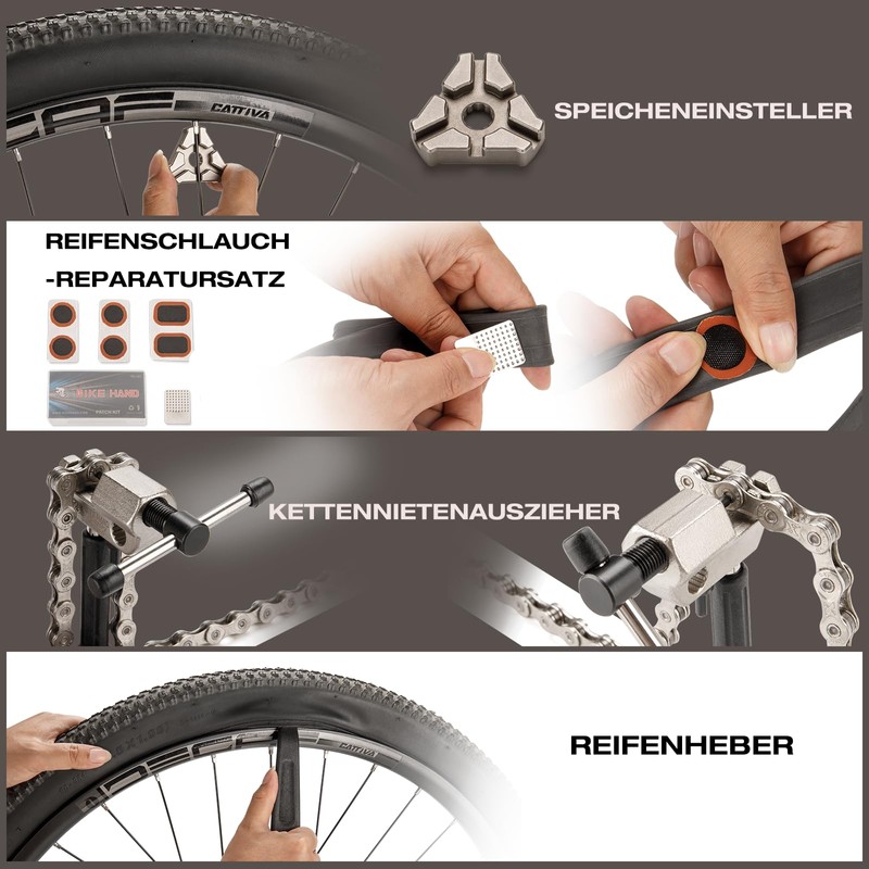 Bike Hand Bicycle Tool Kit Professional Repair Kit with Chain