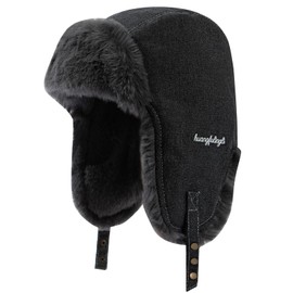 CLAPE Windproof Warm Soft Winter Hat for Women, Faux Fur Trapper Hat with Ear Flaps, Men Oudoor Hunting Ushanka Russian Hats