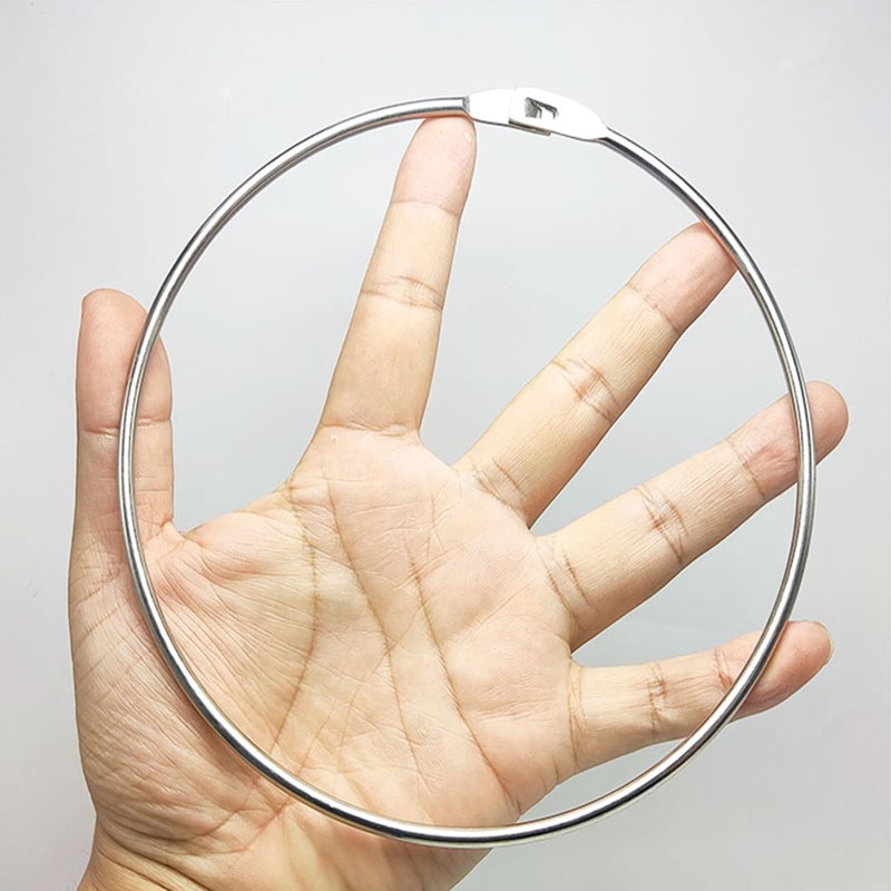 Pack of 2 large key rings, 148 mm ring, 4