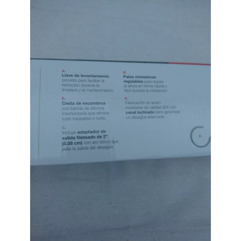 Oatey Designline 36”Stainless Steel Linear Shower Drain w/Square Pattern
