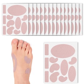Klyranix Moleskin for Blisters, 15 Sheets Mole Skin Tape with 11 Shapes 165 Pieces, Moleskin for Feet with Adhesive, Shoes, Toes, Heels, Calluses (Light Brown)