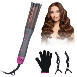 Bestauty Automatic Curling Iron, 1.25" Ceramic Coating Heating Iron Barrels, Quick Heating Hair Curler for Waver Curl, 4 Adjustable Temperature 302°F-450°F with Cold Air Styling Function