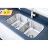 Wells CMU3318-99 Craftsmen Series Kitchen Sink, 33" 50/50 9" Deep,