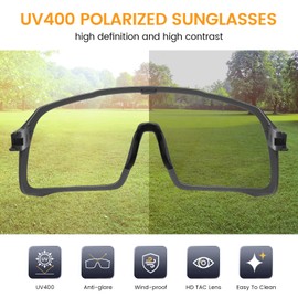 SPOheal Polarized Sunglasses Men Women Cycling Glasses with 3 Interchangeable Lenses for Baseball Running Fishing Full Electroplating TR90 Sun Glasses Mountain Bike Accessories