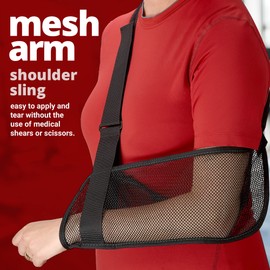 Mesh Arm Shoulder Sling - Shoulder Immobilizer for Shower - Adjustable Arm Brace Support for Rotator Cuff, Elbow and Other Injury Right/Left & Splint Elevation Support for Men and Women