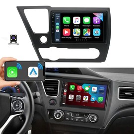 Aublinto Android 13 Car Radio Stereo Upgrade Replacement for Honda Civic 2013-2017 with Wireless CarPlay/Android Auto/ 9 Inch Touch Screen/GPS Navigation/AHD Backup Camera/Mic/FM/WiFi/SWC/Mirror Link