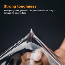 7.5mil TPU Clear Car Paint Protection Film Self Healing Adhesive Automotive Film Anti-Scratch Glossy Body Wrap Vinyl for DIY Vehicle Moto Interior Exterior,8inch x 12inch,2PCS