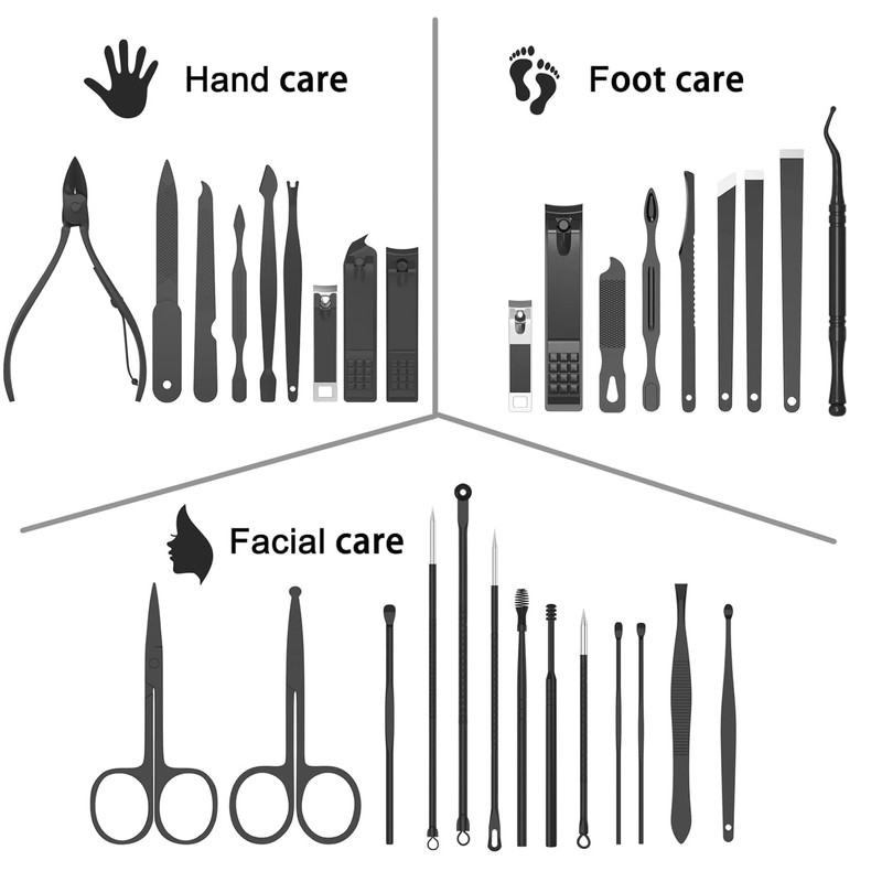 Professional Manicure Pedicure Set,Nail Clipper Kit, Nail Clippers Set, Nail