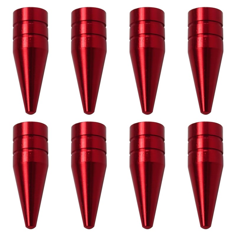 8 Purple Long Spiked Valve Stem Caps Mental Thread Kit/Set