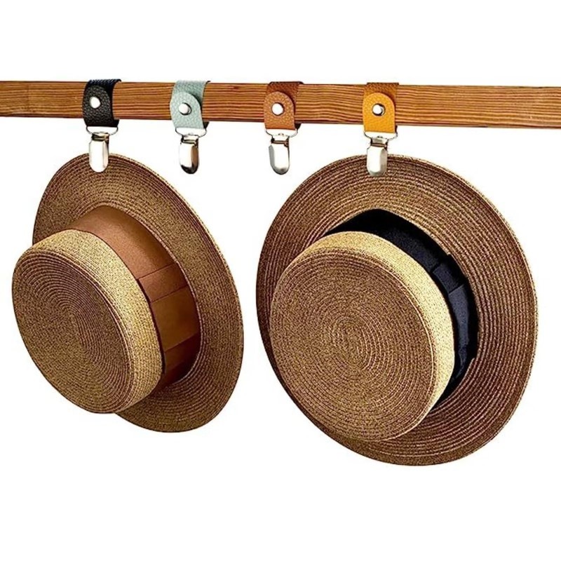 runrayay Run Rui 3pcs Travel Hat Clips, PU Hat Clips,