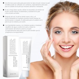 LUHI 345 Relief Cream,Crema Hidratante Calmante 345,crema reparadora intensiva,hidratante y humectante,Hidrata y nutre,unificando el tono de la piel,Suave y calmante,apta para todo tipo de piel.(1PCS)