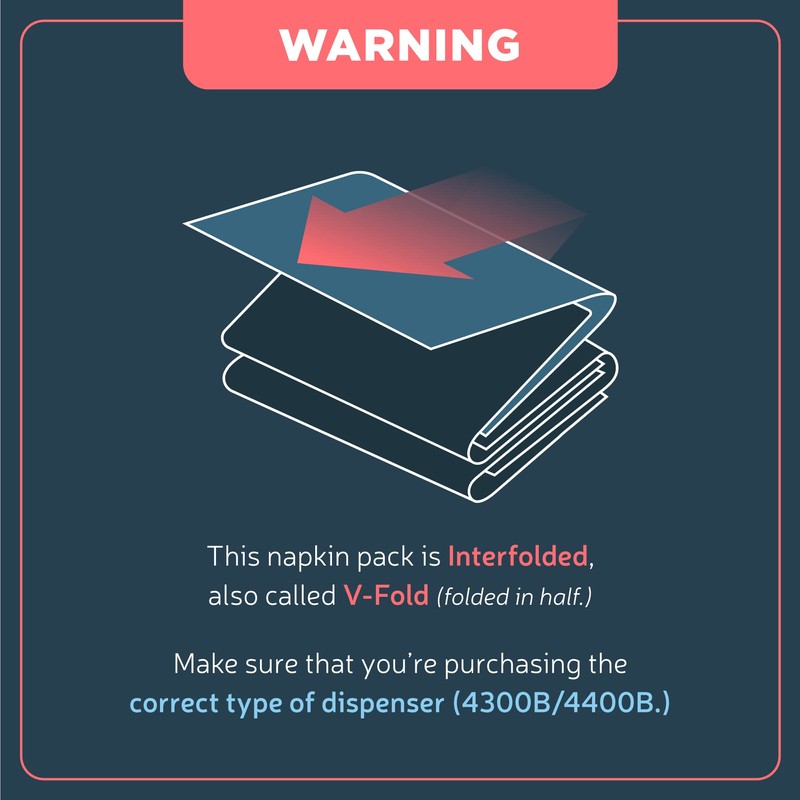 EZ-Pull Countertop Interfold Napkin Dispenser for Restaurants, Tabletop V-fold, Pearl