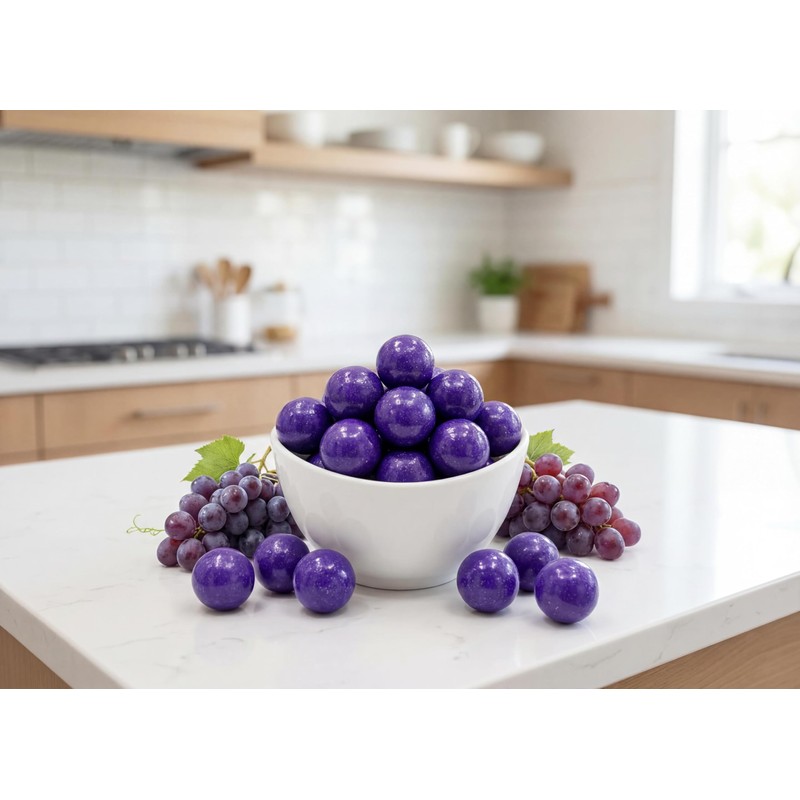 Grape Gumballs 1.5 lb Bag – Purple Bubble Gum Balls,
