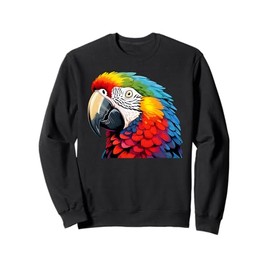 Colorful Macaw Parrot Vibrant Rainforest Birds Party Parrot Sweatshirt