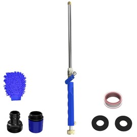 Buyplus Jet Nozzle Power Washer for Garden Hose, High Pressure Hose Nozzle with 2 Jet Different Nozzle and Hose Quick Connectors 18 Inch