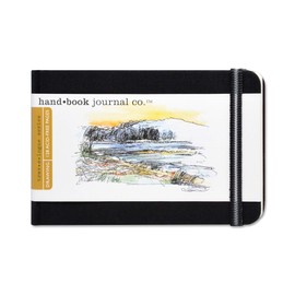 Travelogue Drawing Book, Pocket Landscape 3-1/2 x 5-1/2, Ivory Black Artist Journal
