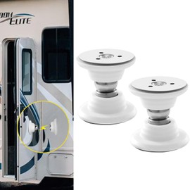 RV Magnetic Door Stopper, Baggage Door Catch, Magnetic RV Door Holder, RV Magnetic Door Catch for Trailer,Camper,RV, Keep Door Open RV Accessories (White-2 Pack)