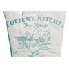 Premier Housewares Country Kitchen Single Oven Glove - White/Teal