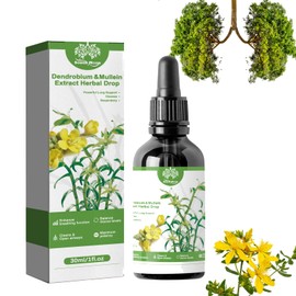 Mullein Leaf Extract For Lungs, Clearbreath Dendrobium & Mullein Extract Mullein Drops Lung Cleanse Powerful Lung Support Cleanse Respiratory Herbal