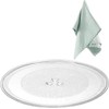 12" W10337247 Microwave Glass Turntable Plate Fit for Whirlpool Microwave