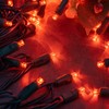 YULETIME Orange One-piece 5MM LED Christmas Lights, Total 48 Feet