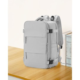 coowoz Travel Backpack Carry On for Women Man Gym Backpacks with Laptop Compartment Mochila de Viaje Teacher Personal Item Backpack Airplane Accessories Must Haves Grey Small