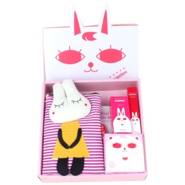 Recipe Box Happy Box Children's Makeup 5 Piece Set, Bag (Random) + 2 Children's Mask Packs + Nail Polish Botanical Pink + Lip Crayon + Daily Sun Cushion, 1 Set / 레시피박스 해피박스 어린이 메이크업 5종 세트, 가방(랜덤) + 어린이 마스크팩 2p + 매니큐어 보타니컬 핑크 + 립크레용 + 데일리 썬쿠션, 1세트