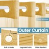 EUTXL Gold Hotel Shower Curtain - 230GSM Waffle Textured Heavy