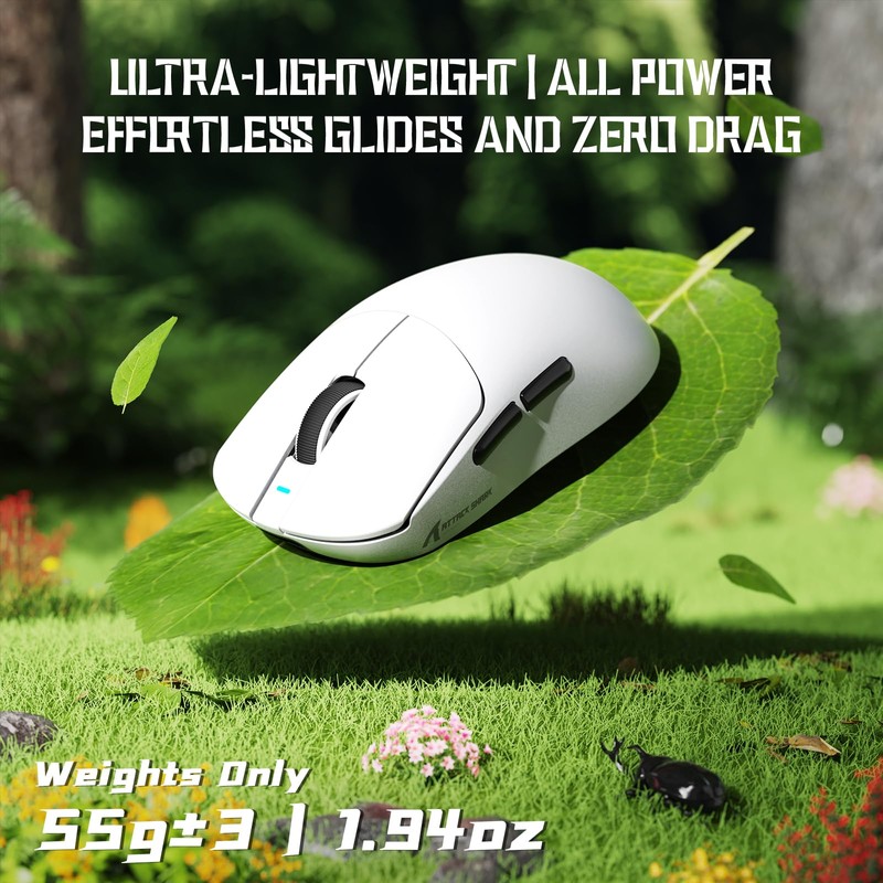 ATTACK SHARK X8 SE Wireless Gaming Mouse,55g Ultra-Lightweight Wired/BT/2.4GHz Wirelss