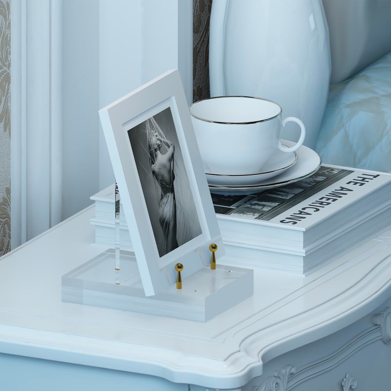 UoYeet Acrylic Easel Display Stand with Adjustable Gold-Toned Hardware for