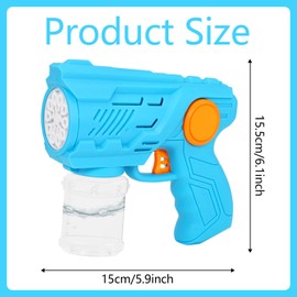 Bubble Gun for Children, 10-Hole Bubble Gun, Electric Bubble Machine with Bubble Solution, Bubble Gun Gift, Suitable for Birthdays, Outdoor, Parties, Weddings (Blue)