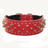haoyueer Leather Spiked Studded Medium & Large Dog Collars, Harnesses