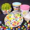 Iridescent Round Glass Mosaic Tiles for Crafts, 500g, Mini Circle