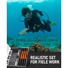 Nicpro 3 PCS 1.3 mm Orange Mechanical Pencils Set with