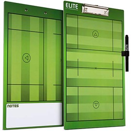 Elite Clipboards Dry Erase Lacrosse Coaches Clipboard | Double-Sided Lacrosse Marker Board