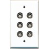 RiteAV 6 Port BNC Female/Female HD-SDI Jack Wall Plate