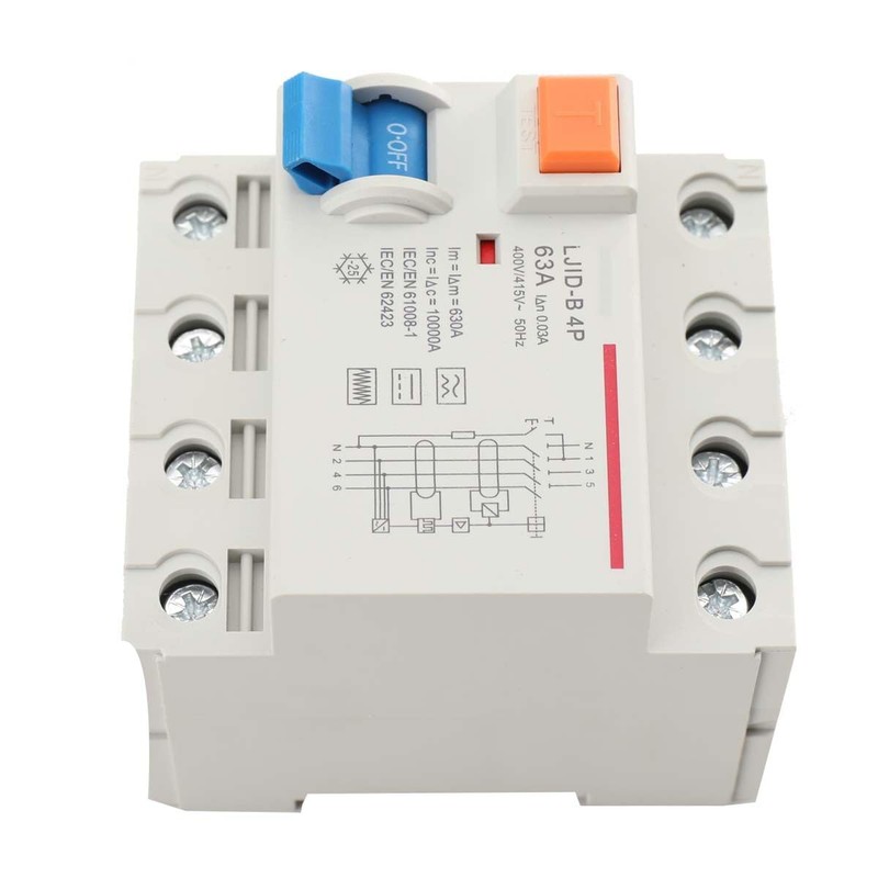 QAVODB FI Switch 63A 30mA 10kA TY-B 4-Pin FI Circuit