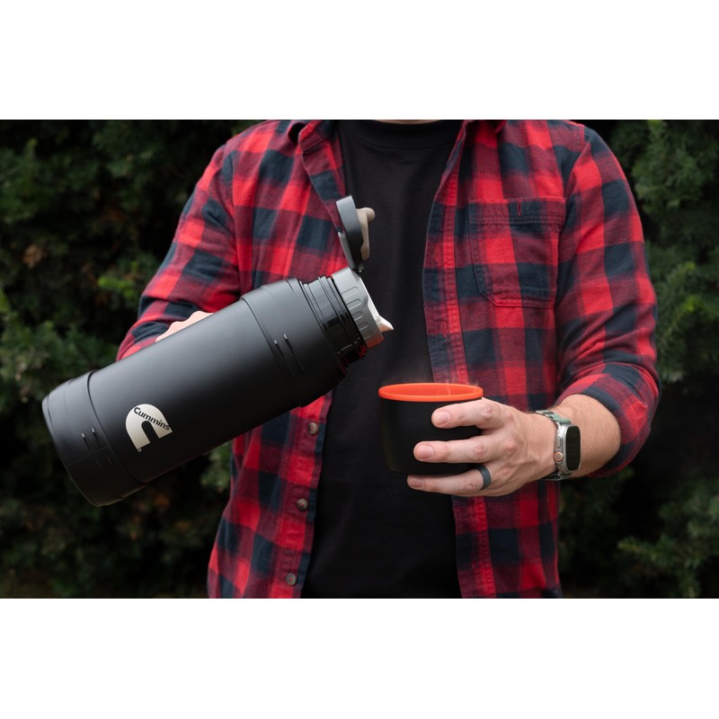 Cummins CMNTHERMOSBK Large 2-Liter Stainless Steel Insulated Water Bottle 67-Ounce